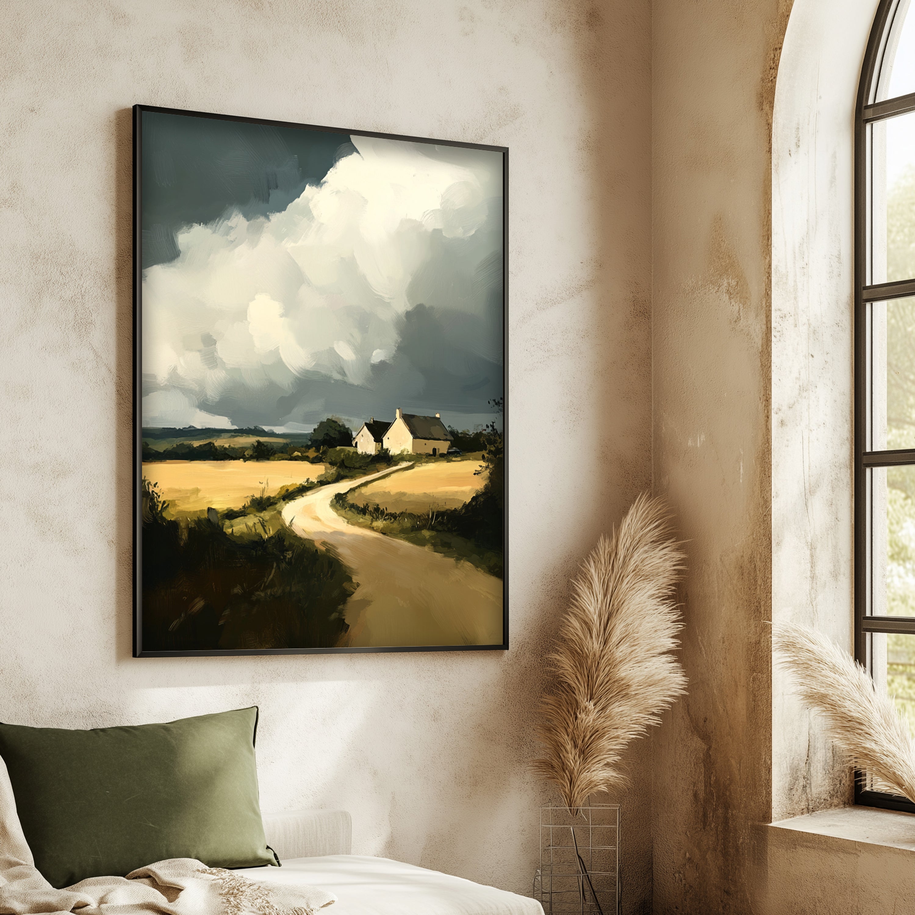 Cottage Before the Stormony