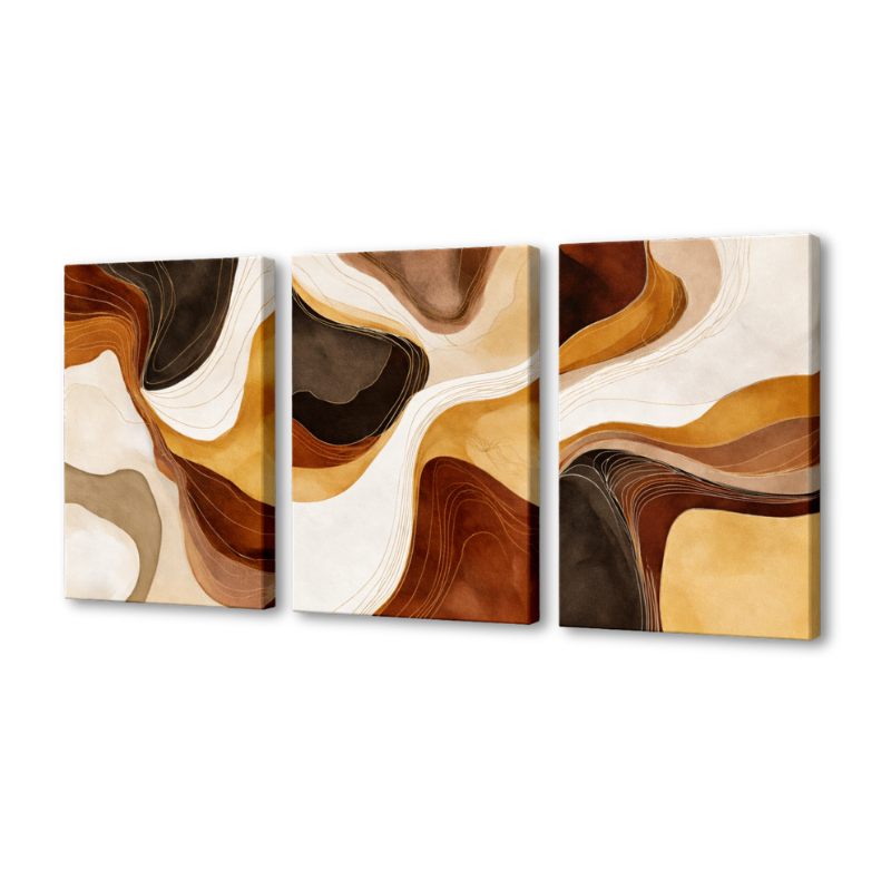Golden Contour - Set of Three