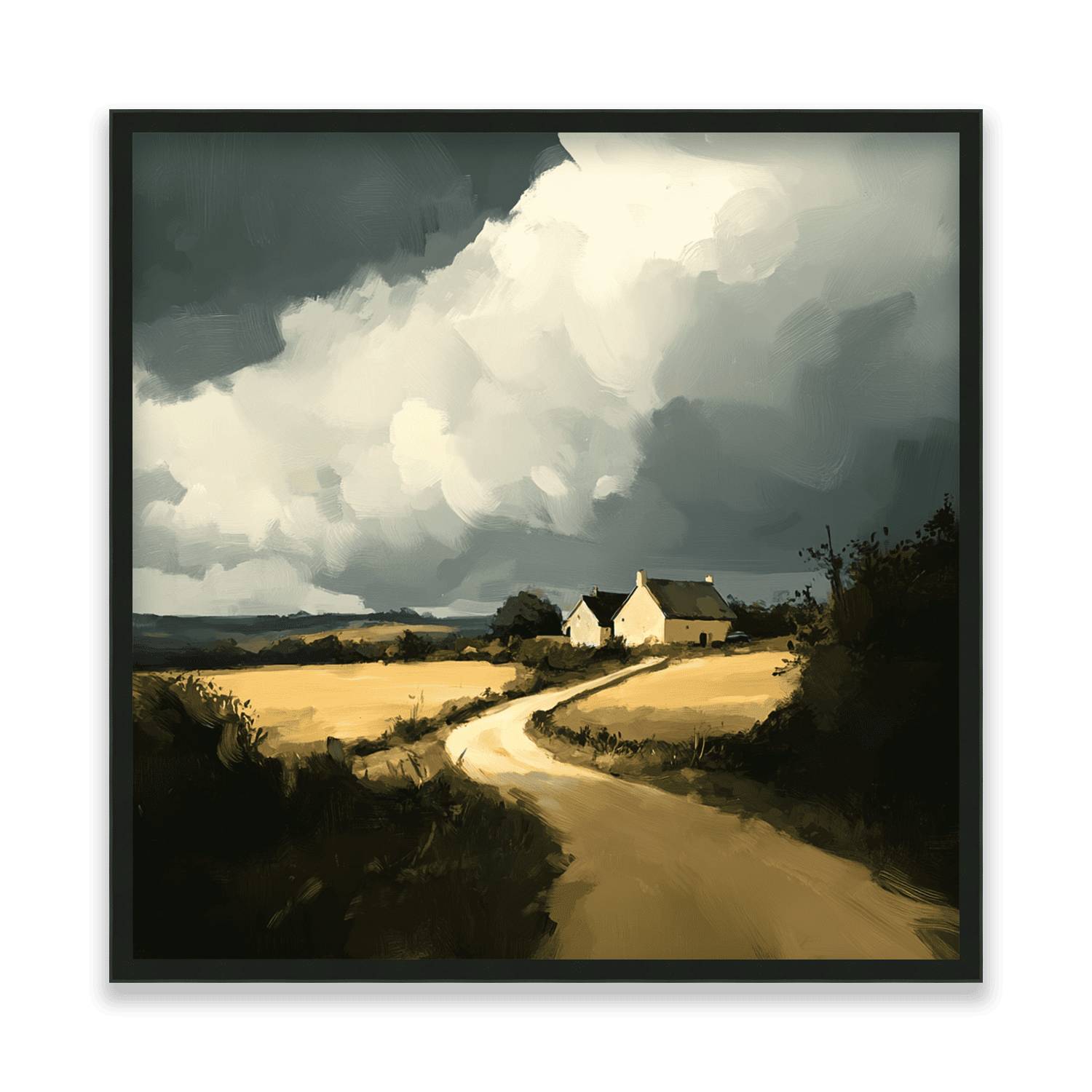 Cottage Before the Stormony