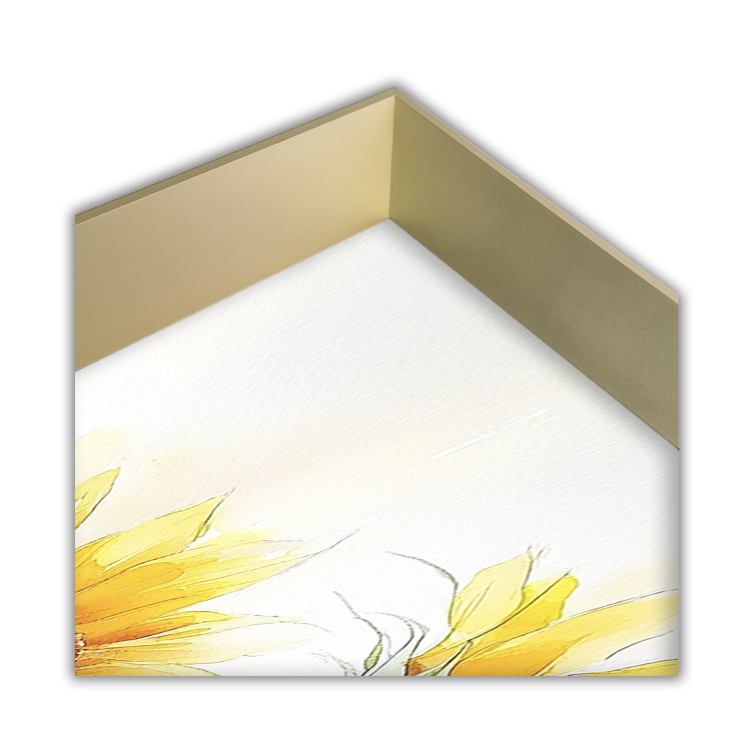 Bright Yellow Sunflowers in Watercolor