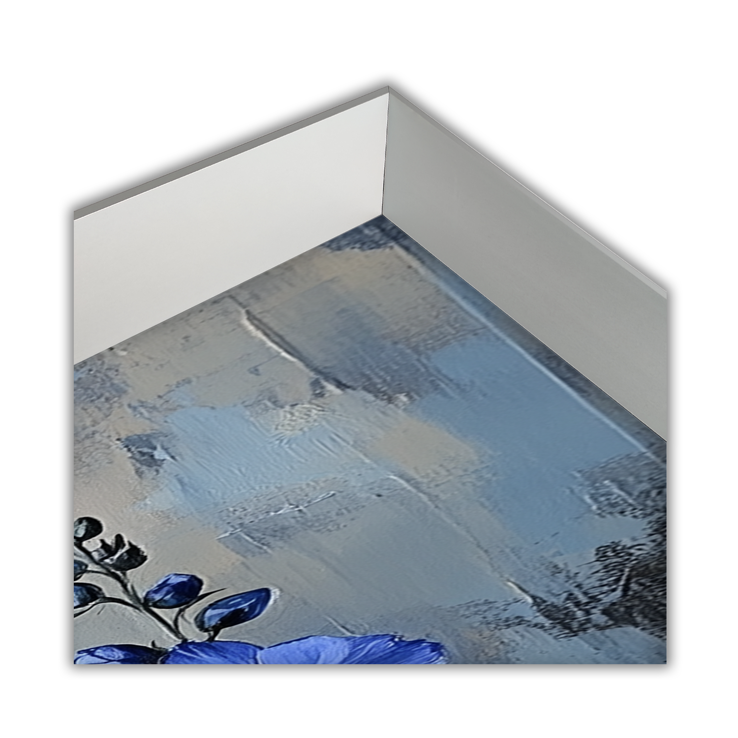 Tall Blue Flowers on Textured Background