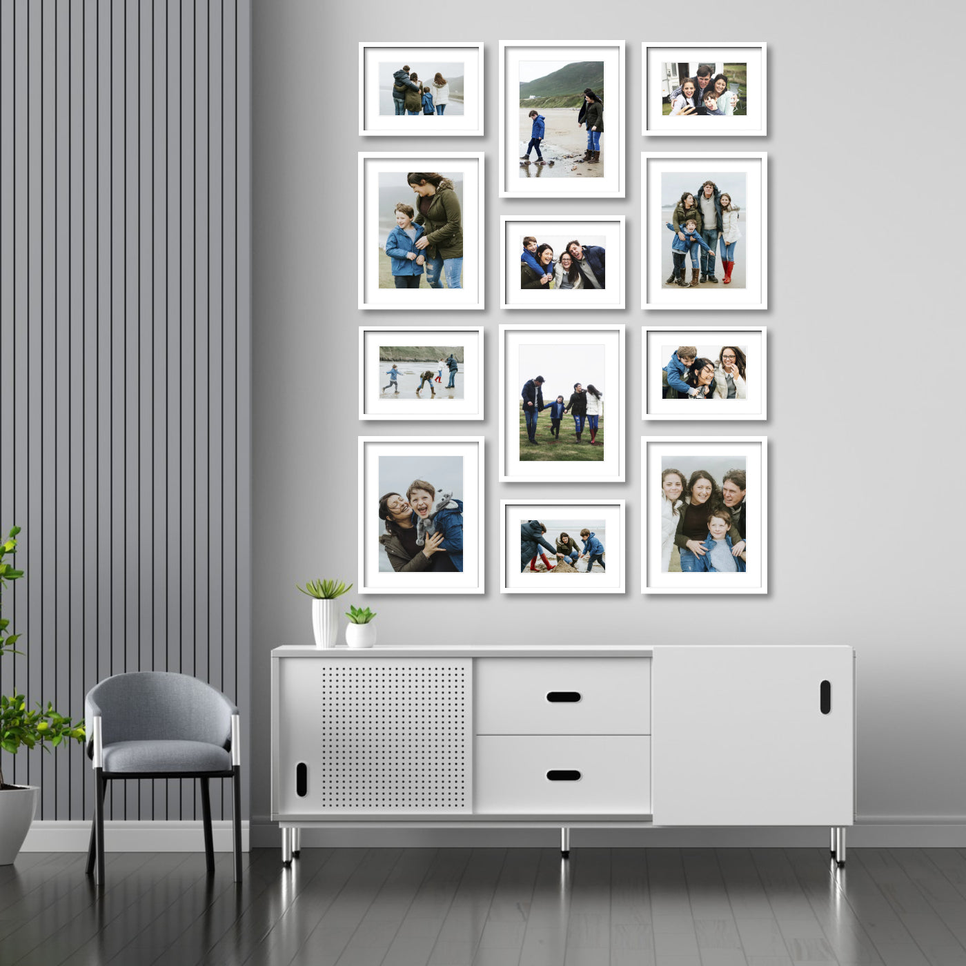 52" x 70" Gallery Wall Wooden Frame (Set of 12)