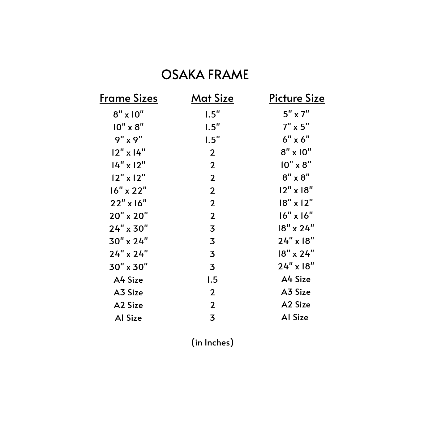 Osaka Frame - Metal
