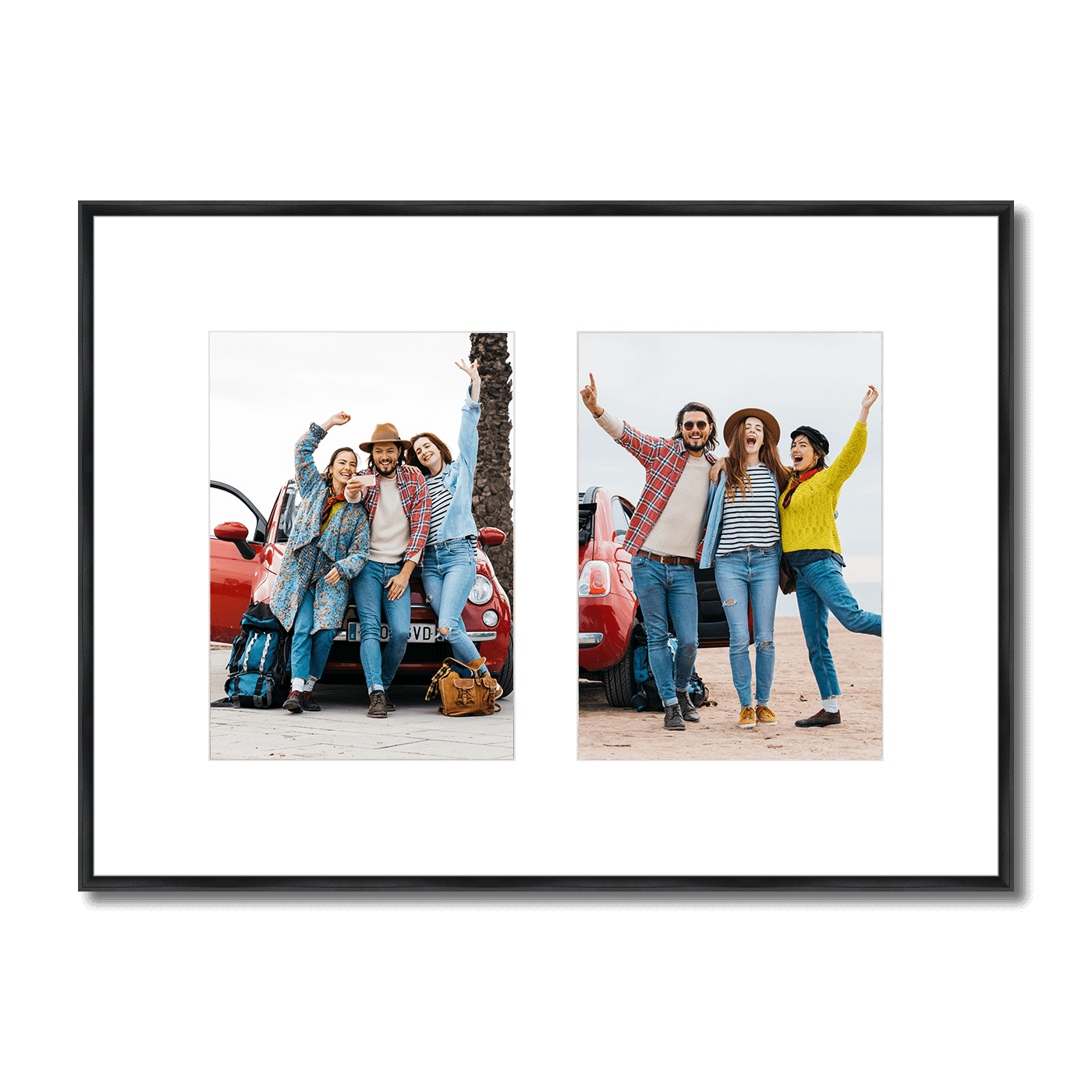 Quebec Collage Frame - 2 Portrait Pictures