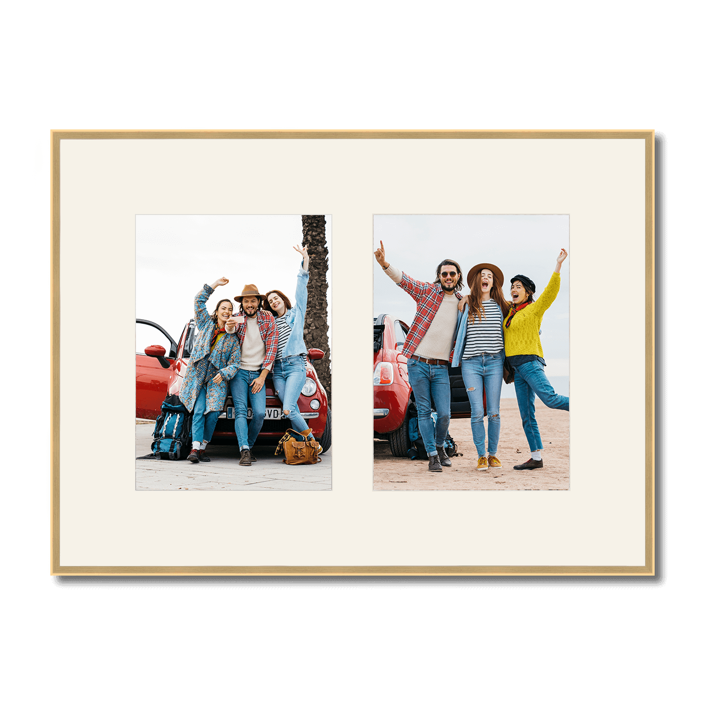 Quebec Collage Frame - 2 Portrait Pictures