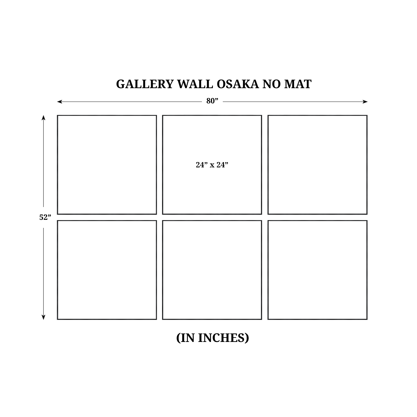 80" x 52" Gallery Wall Metal Frame (Set of 6)