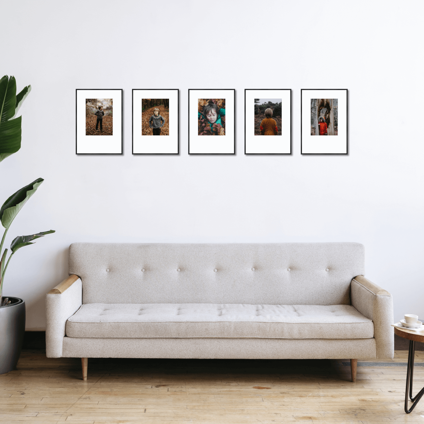 58" x 14" Gallery Wall Metal Frame (Set of 5)