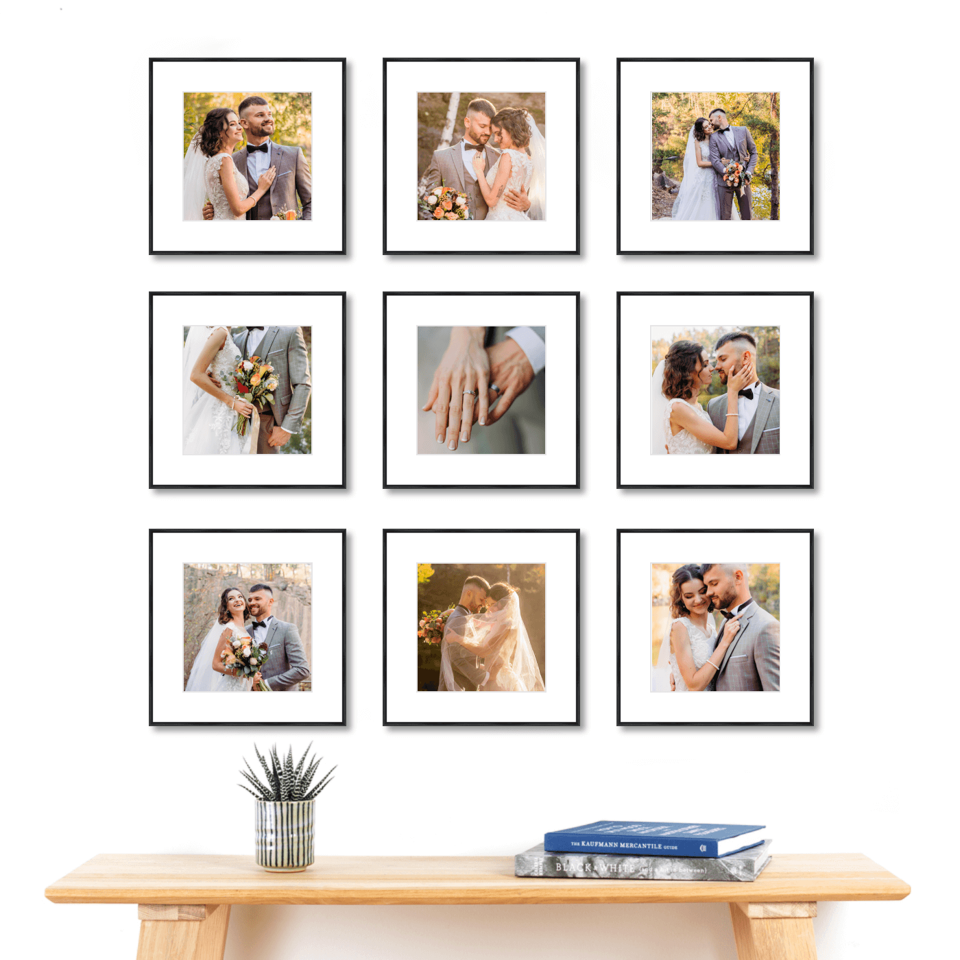 40" x 40" Gallery Wall Metal Frame (Set of 9)