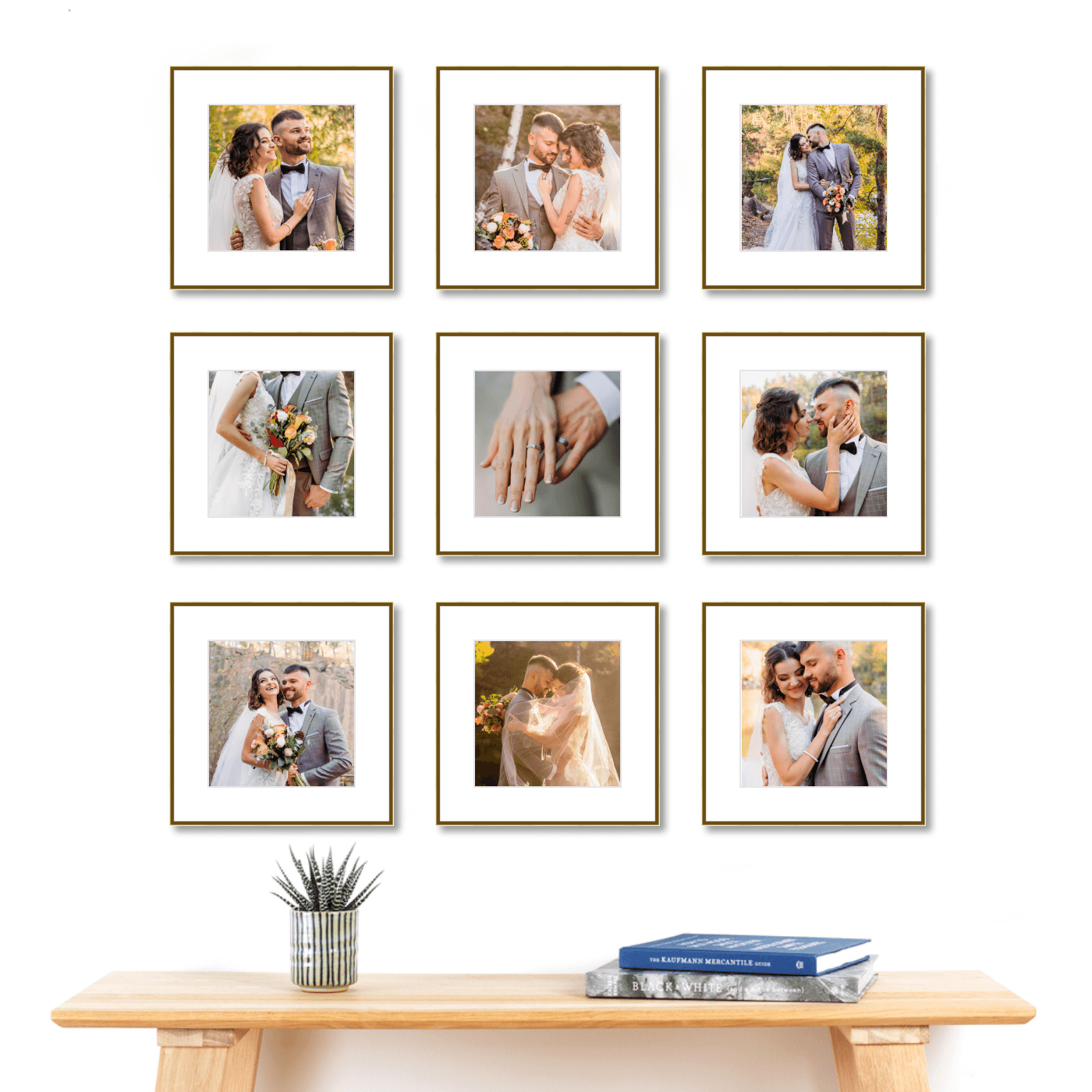 40" x 40" Gallery Wall Metal Frame (Set of 9)