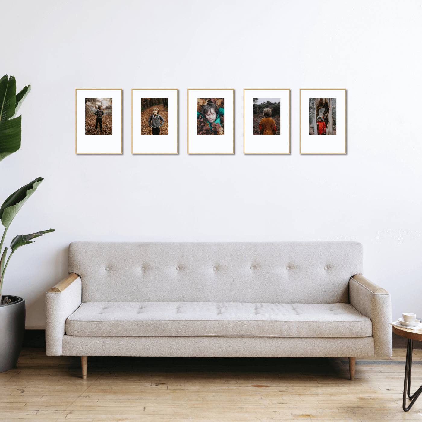 58" x 14" Gallery Wall Metal Frame (Set of 5)