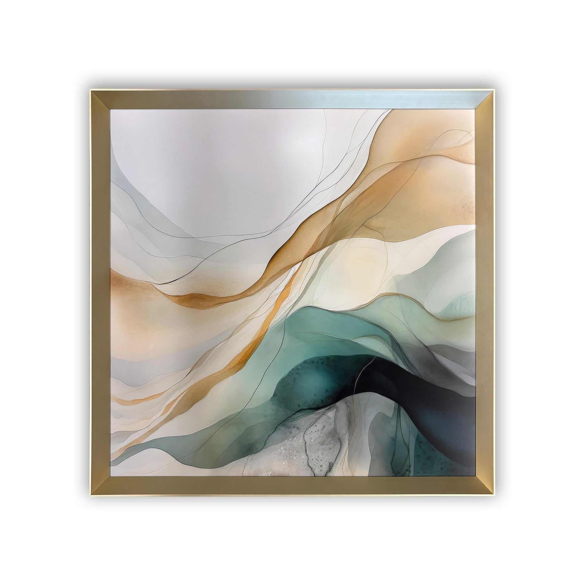 Abstract Green Splash I by Orlov, Irena