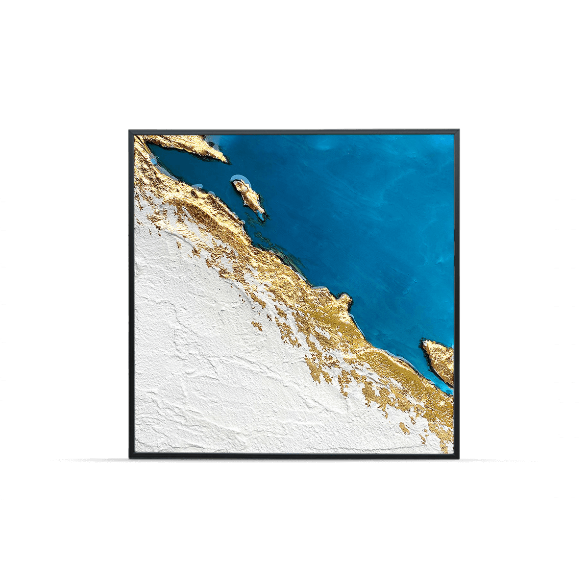 Frozen Golden Ocean 1 & 2 with Black Metal Frame