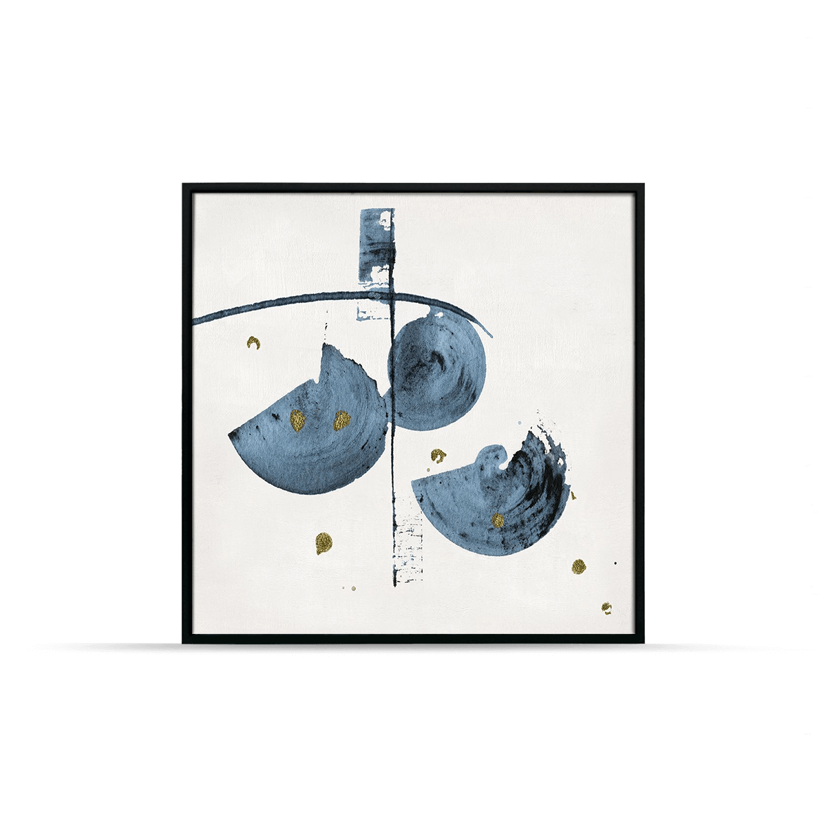 Halbkreise I und II mit schwarzem Metallrahmen