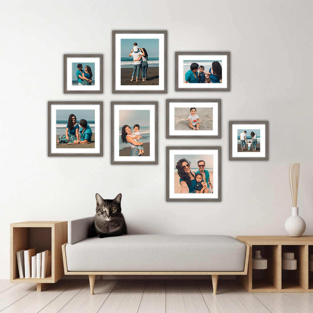 Wall Frames Design MDF Black And White Set Of 10 Picture Frames For