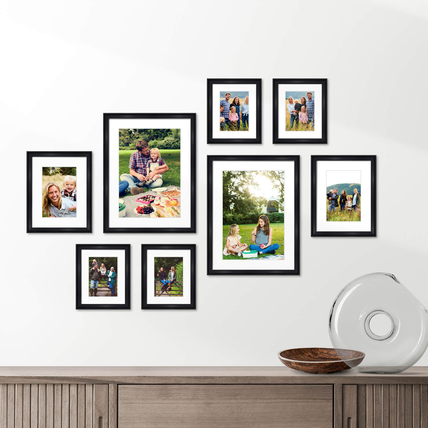 64" x 42" Gallery Wall Wooden Frame (Set of 8)