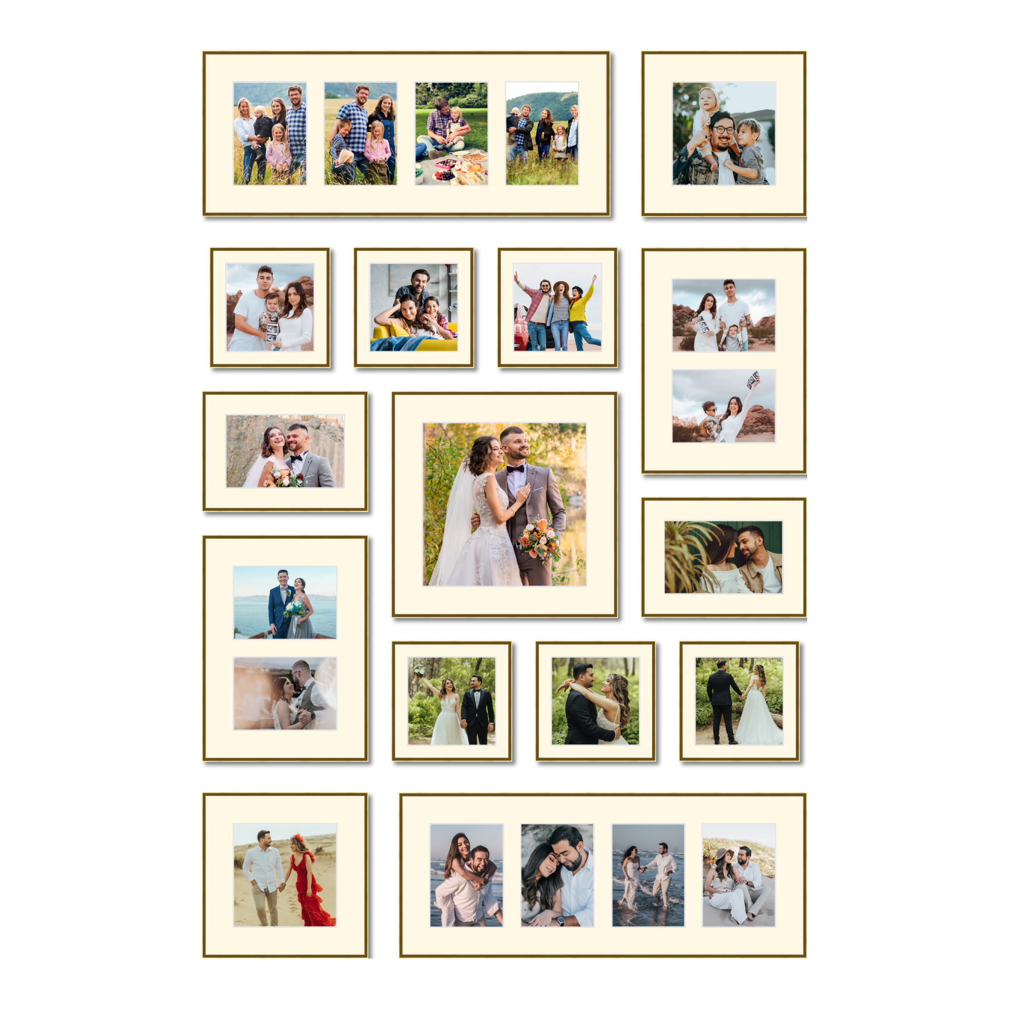 40" x 60" Gallery Wall Metal Frame (Set of 15)